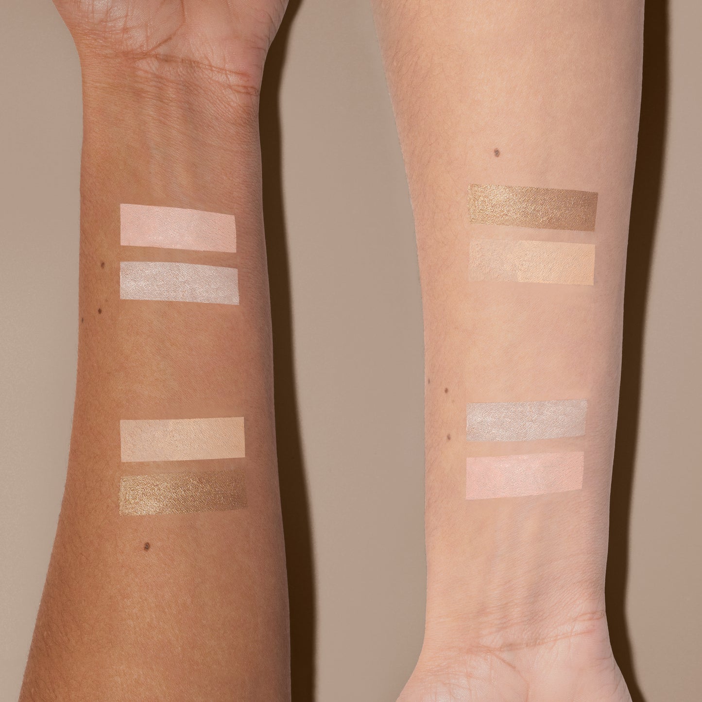 B'KATE Cosmetics Duo Brow Highlighter - Color Swatch - Blush Matte and Silver Shimmer Pencil to Define and Brighten Brows