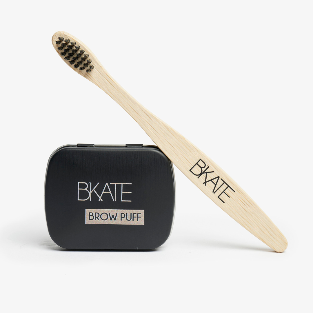 B'KATE Brow Puff & Puff Brush Set – Strong Hold Brow Soap for All-Day Sculpting
