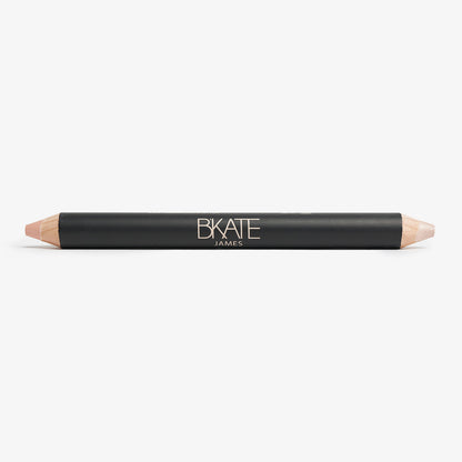 B'KATE Cosmetics Duo Brow Highlighter - Color James - Blush Matte and Silver Shimmer Pencil to Define and Brighten Brows