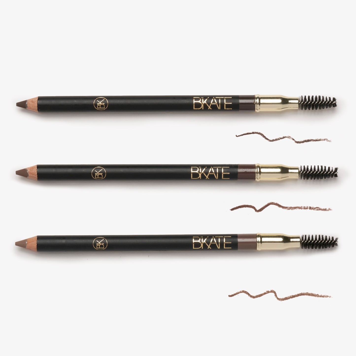 B'KATE Cosmetics Pro Powder Eyebrow Pencil - Color Swatches - Soft, Natural Finish for Fuller Brows