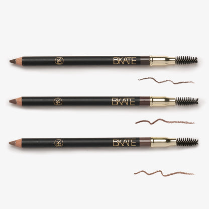 B'KATE Cosmetics Pro Powder Eyebrow Pencil - Color Swatches - Soft, Natural Finish for Fuller Brows